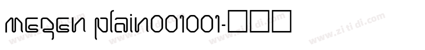 Megen Plain001001字体转换